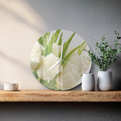 Round wall clock Tulips
