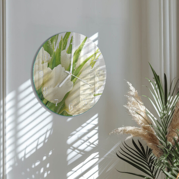 Round wall clock Tulips