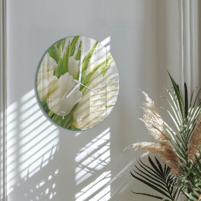 Round wall clock Tulips
