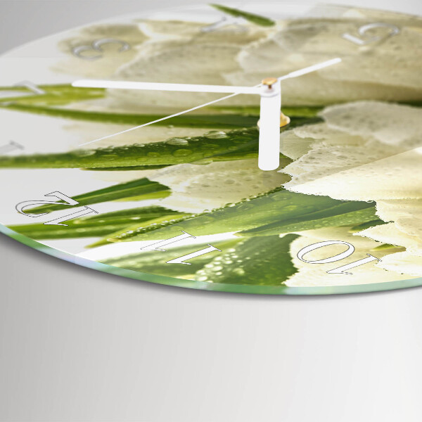 Round wall clock Tulips