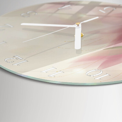Round wall clock Flowers