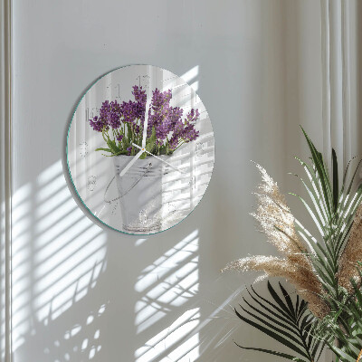 Round wall clock Lavender