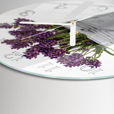 Round wall clock Lavender