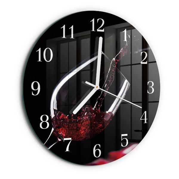 Round wall clock Wine