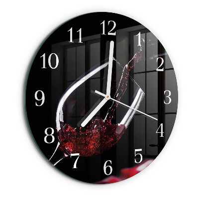 Round wall clock Wine