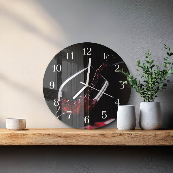 Round wall clock Wine