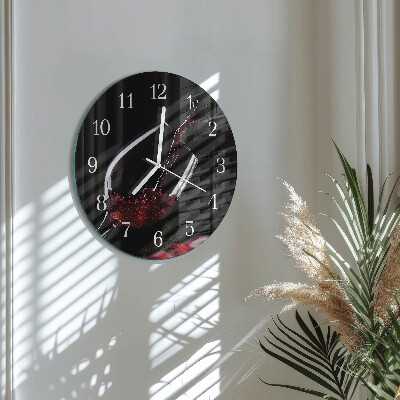 Round wall clock Wine
