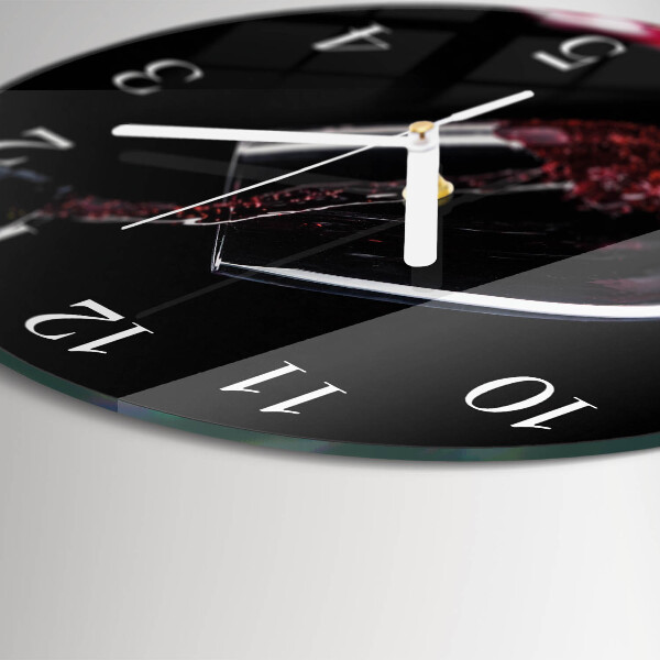 Round wall clock Wine