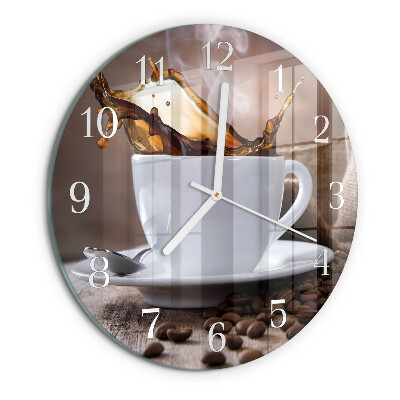 Round wall clock Coffee
