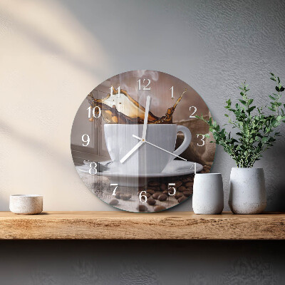 Round wall clock Coffee
