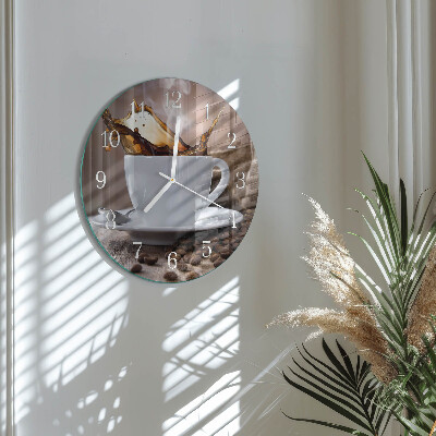 Round wall clock Coffee