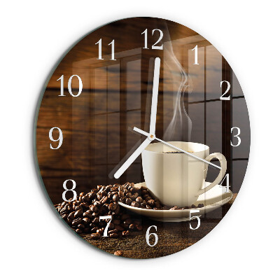 Round wall clock Coffee
