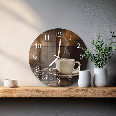 Round wall clock Coffee