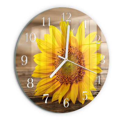 Round wall clock Sunflower