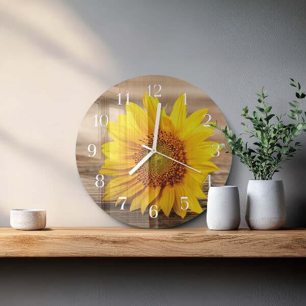 Round wall clock Sunflower
