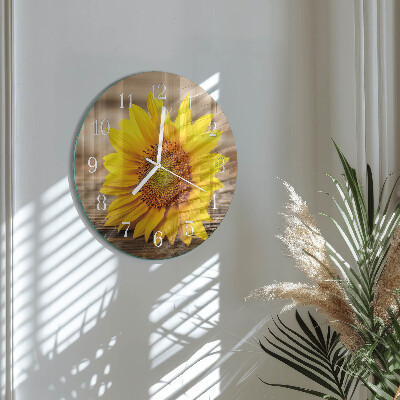Round wall clock Sunflower