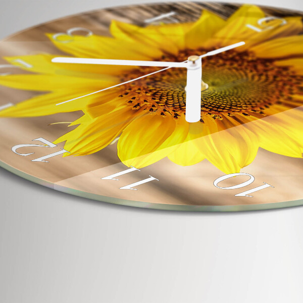 Round wall clock Sunflower