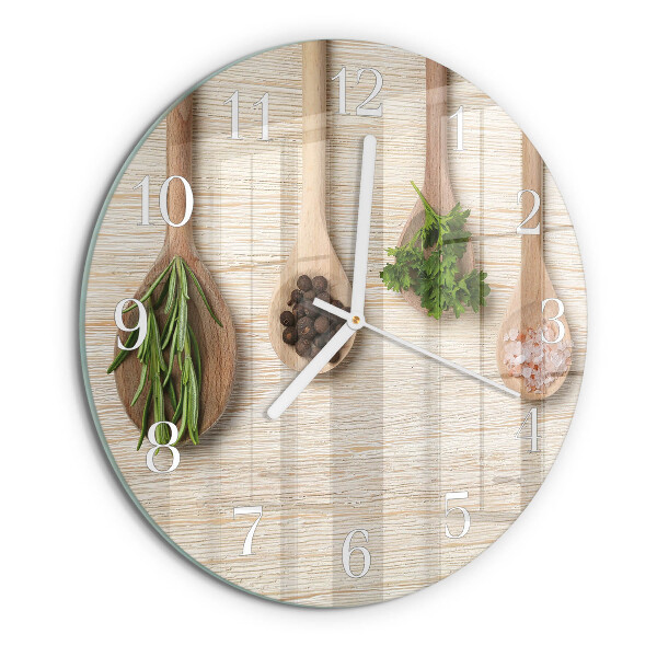 Round wall clock Wooden Spoon
