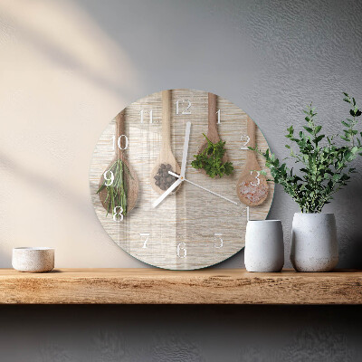 Round wall clock Wooden Spoon
