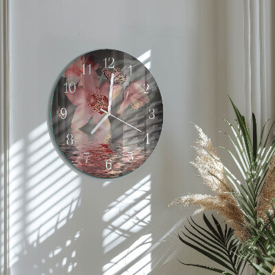 Round wall clock Orchid