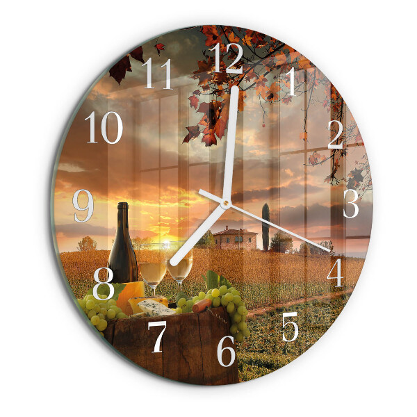Round wall clock Wine Nature