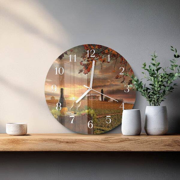 Round wall clock Wine Nature