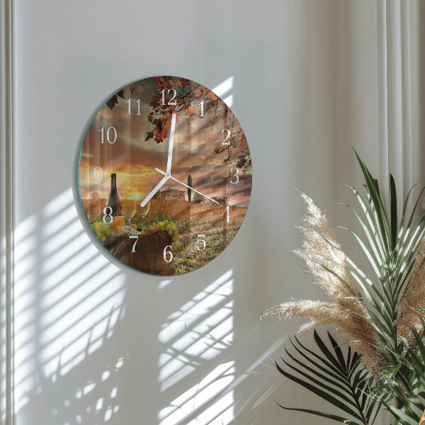 Round wall clock Wine Nature