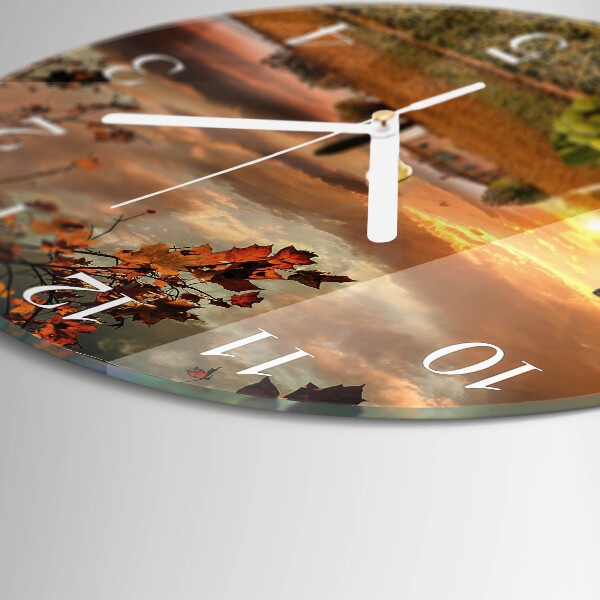 Round wall clock Wine Nature