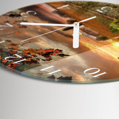 Round wall clock Wine Nature