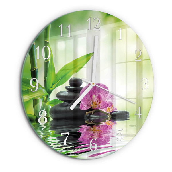 Round wall clock Spa Orchid