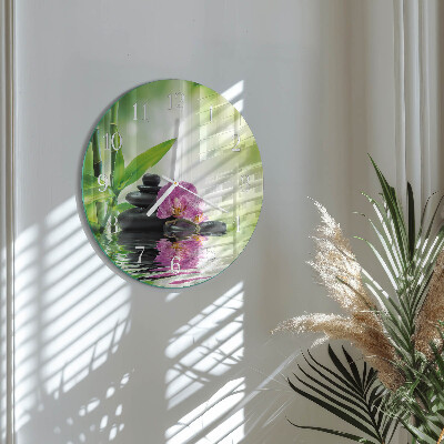 Round wall clock Spa Orchid