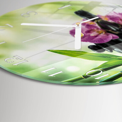 Round wall clock Spa Orchid