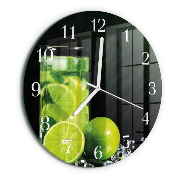 Round wall clock Calcium carbonate