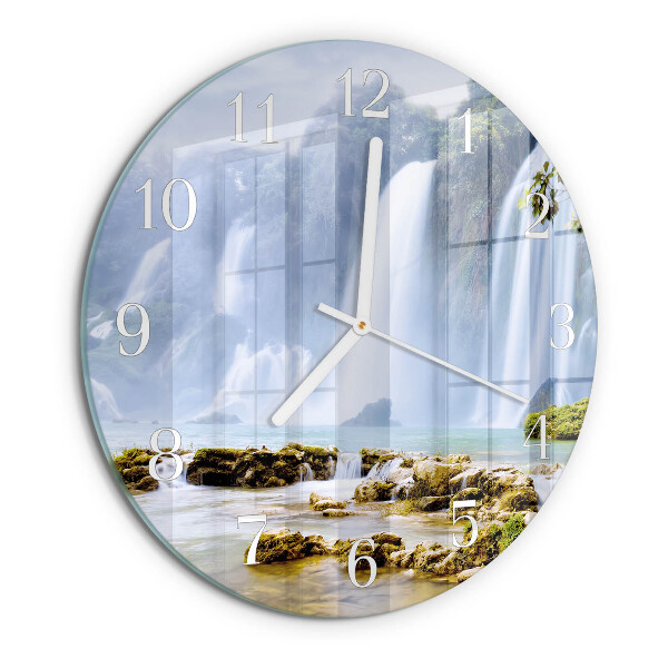 Round wall clock Waterfall