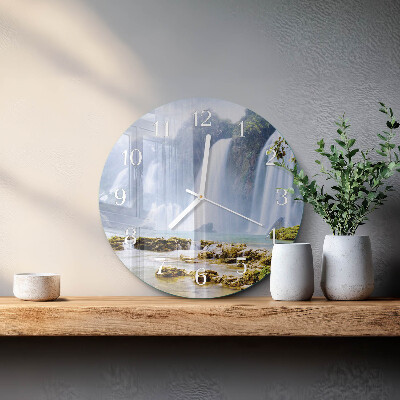 Round wall clock Waterfall