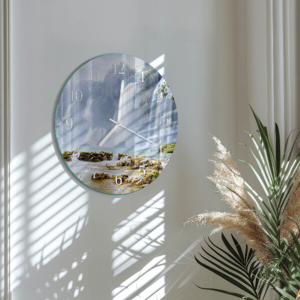 Round wall clock Waterfall