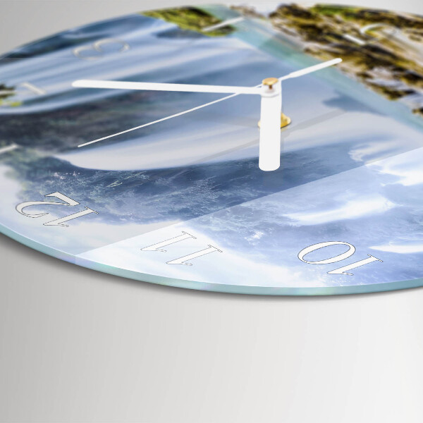 Round wall clock Waterfall