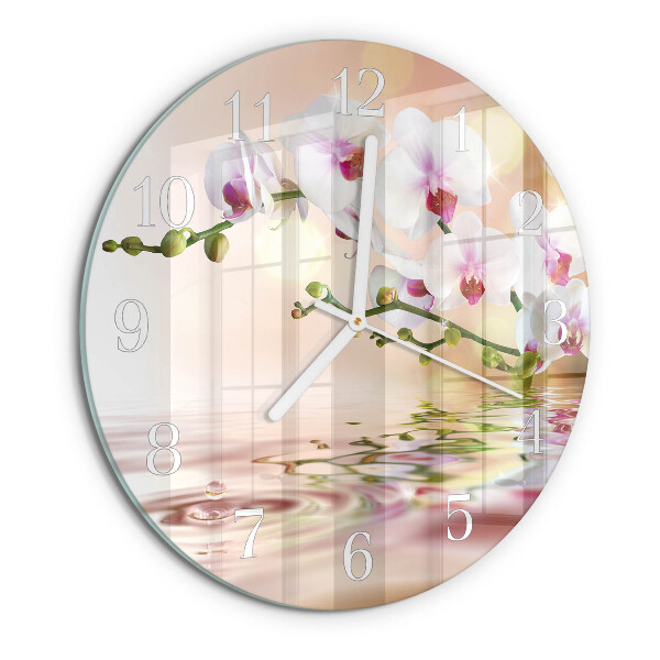 Round wall clock Orchid