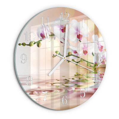 Round wall clock Orchid
