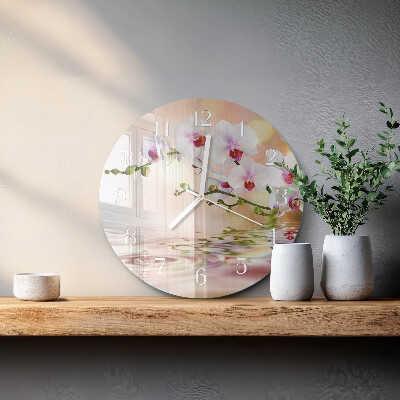 Round wall clock Orchid