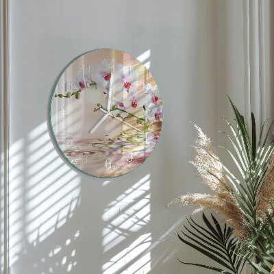 Round wall clock Orchid