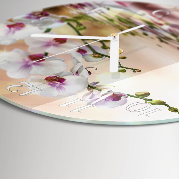 Round wall clock Orchid
