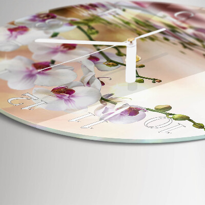 Round wall clock Orchid