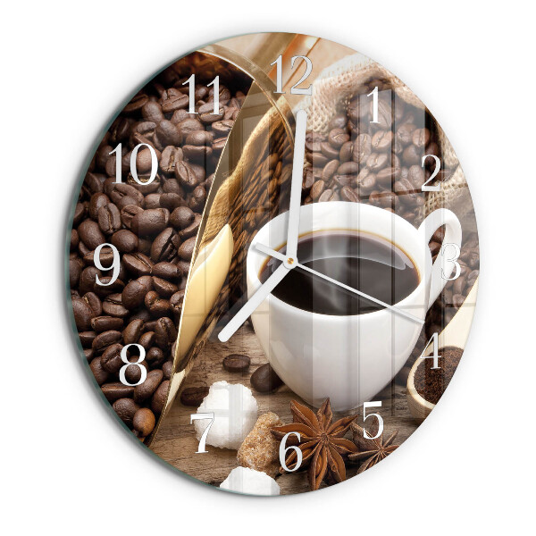 Round wall clock Coffee
