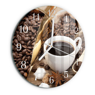 Round wall clock Coffee