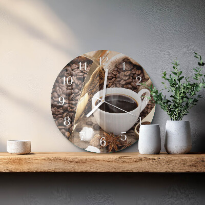 Round wall clock Coffee