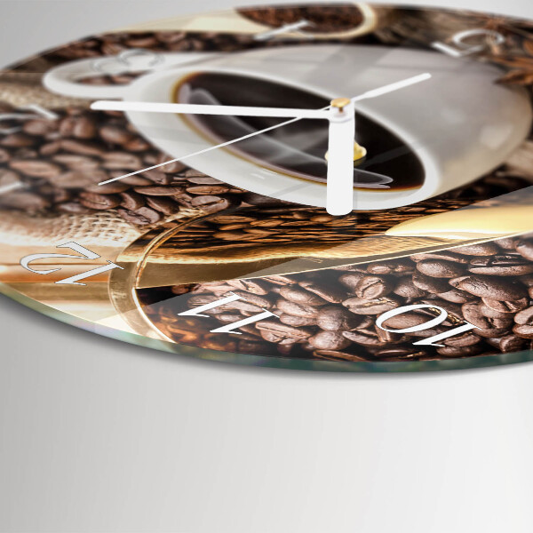 Round wall clock Coffee