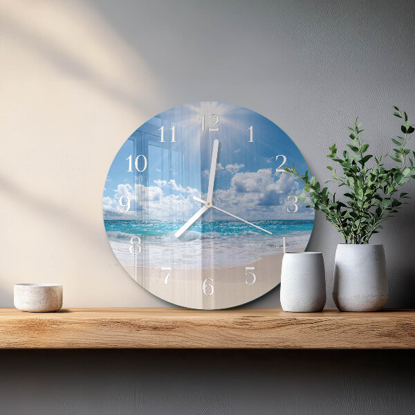 Round wall clock Sea