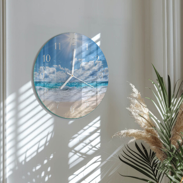 Round wall clock Sea