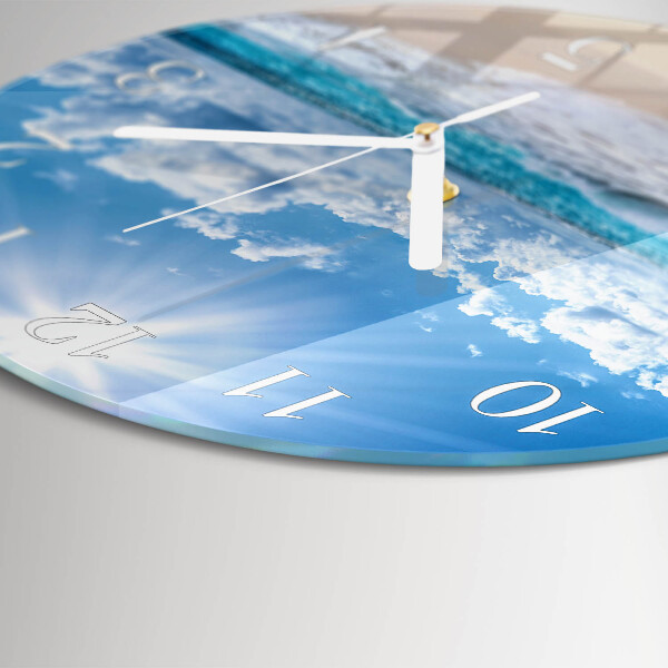 Round wall clock Sea